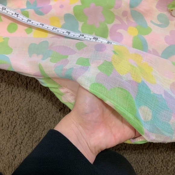 Vintage 60s pastel house coat - Picture 8 of 8